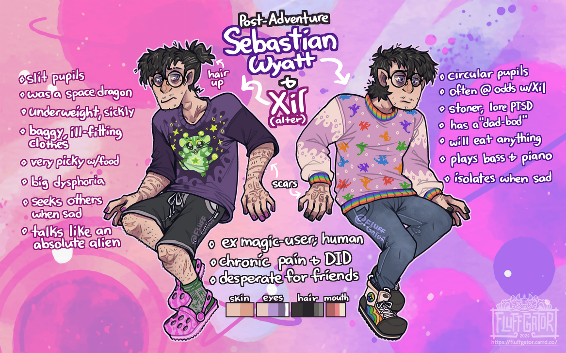 Reference Sheet (2024); $100. For @FluffGator.