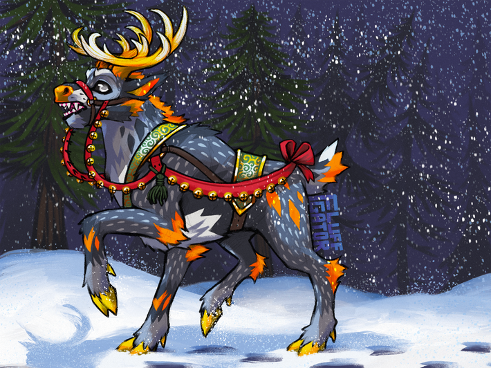 Colored Sketch with Simple Background (2024); $45. For @FluffGator.