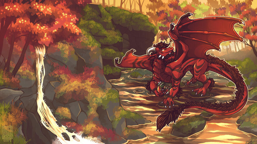 Illustration (2017); $200. For @DragonNamedRed.